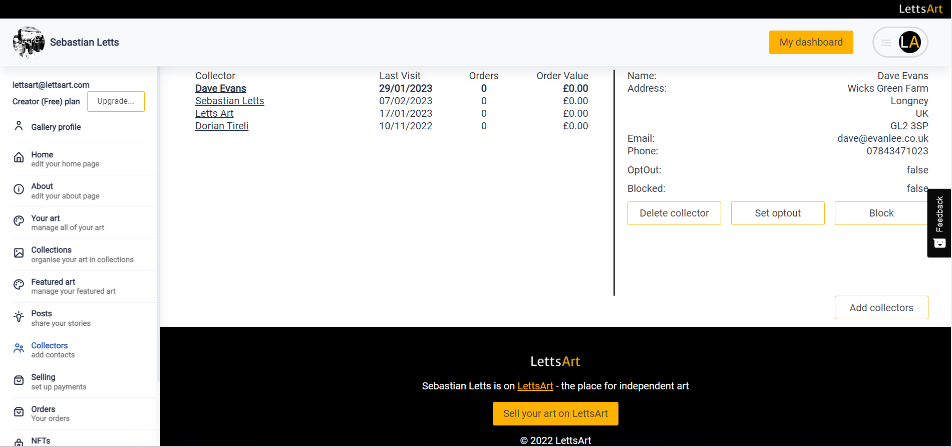 Adding Followers and Collectors to Your LettsArt Gallery Website — LettsArt Blog