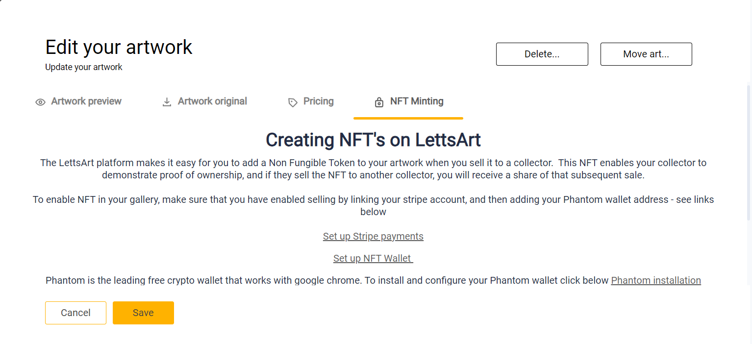 LettsArt NFTs: A Beginner's Guide to Setting up NFTs in your Gallery — LettsArt Blog