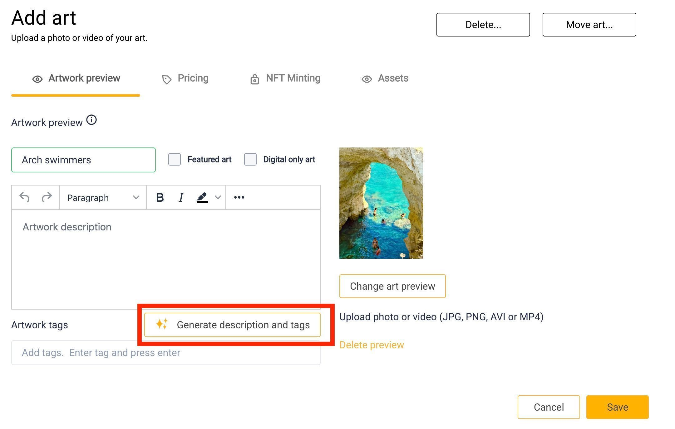 Monday Quick Bites #2: AI-Generated Artwork Descriptions & Tags - Turn Browsers into Buyers — LettsArt Blog